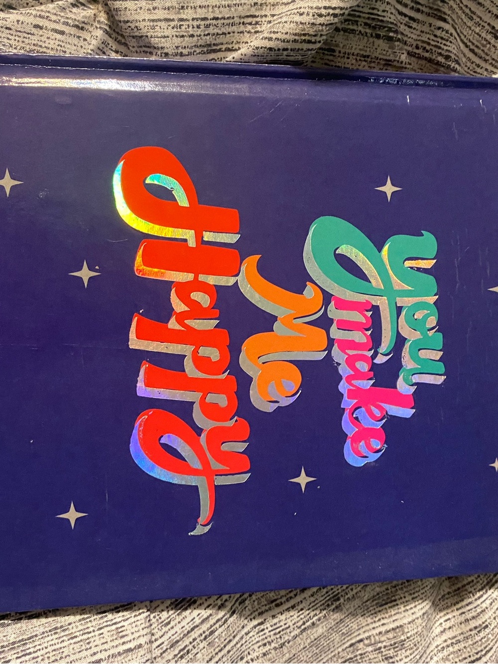 Blue 'You Make Me Happy' Decorative Wall Art Plaque